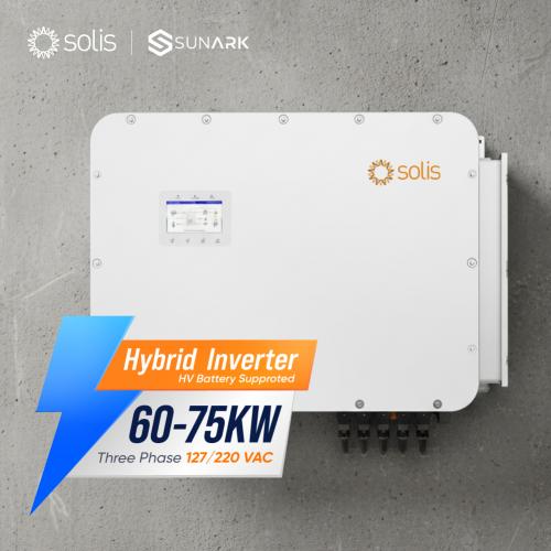 Solis S6-EH3P(60-75)K10-LV-YD-H Hybrid Storage Inverter 60kw 75kw High Efficiency Ip66 Solar Inverter Commercial Use