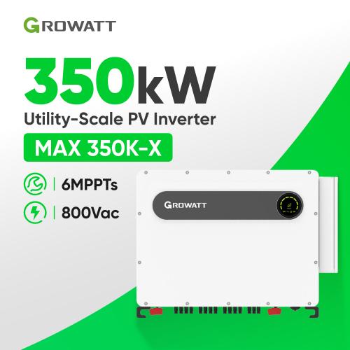 Growatt 350kW Three Phase on Grid Tie Solar Power Inverter IP66 Utility Scale 6 MPPTs Inverter System for Industrial Rooftop PV